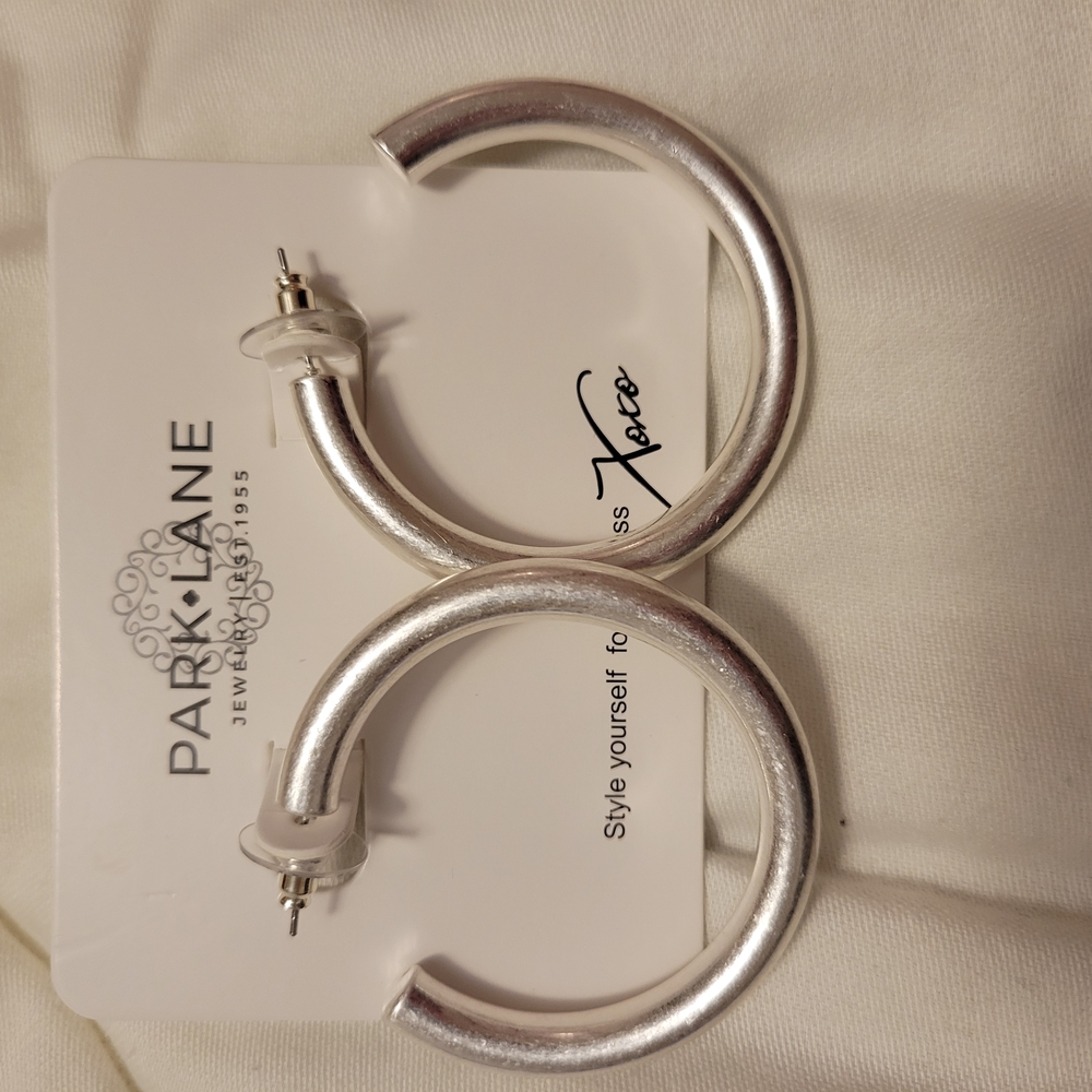 Park Lane Kash Silver Hoop Earrings
